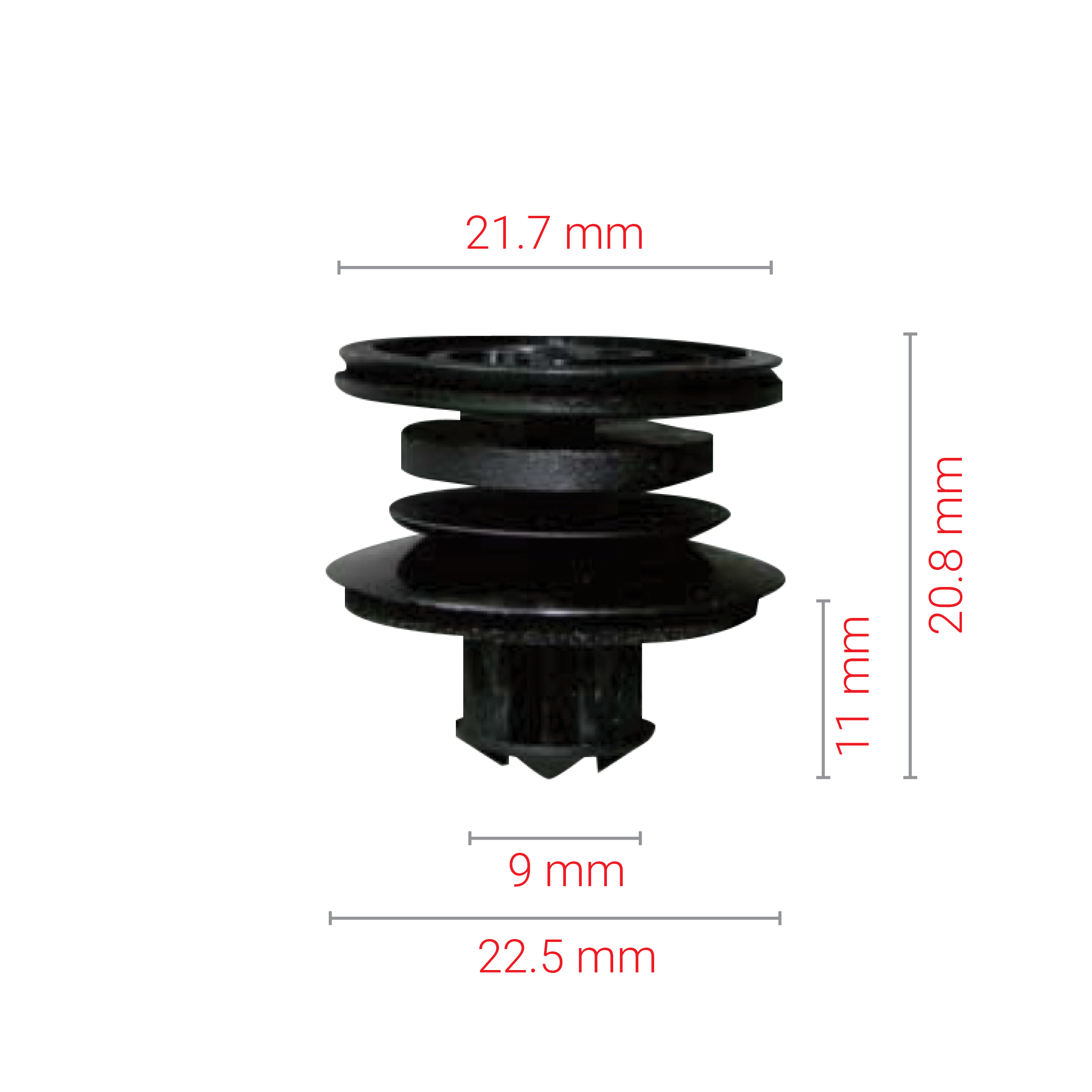 30-pack You.S Genuine Moulding Trim Fastening Clips For Opel Vivaro, Movano, Trafic, Master, Kangoo. OE 500326896, 4409693. - View #2