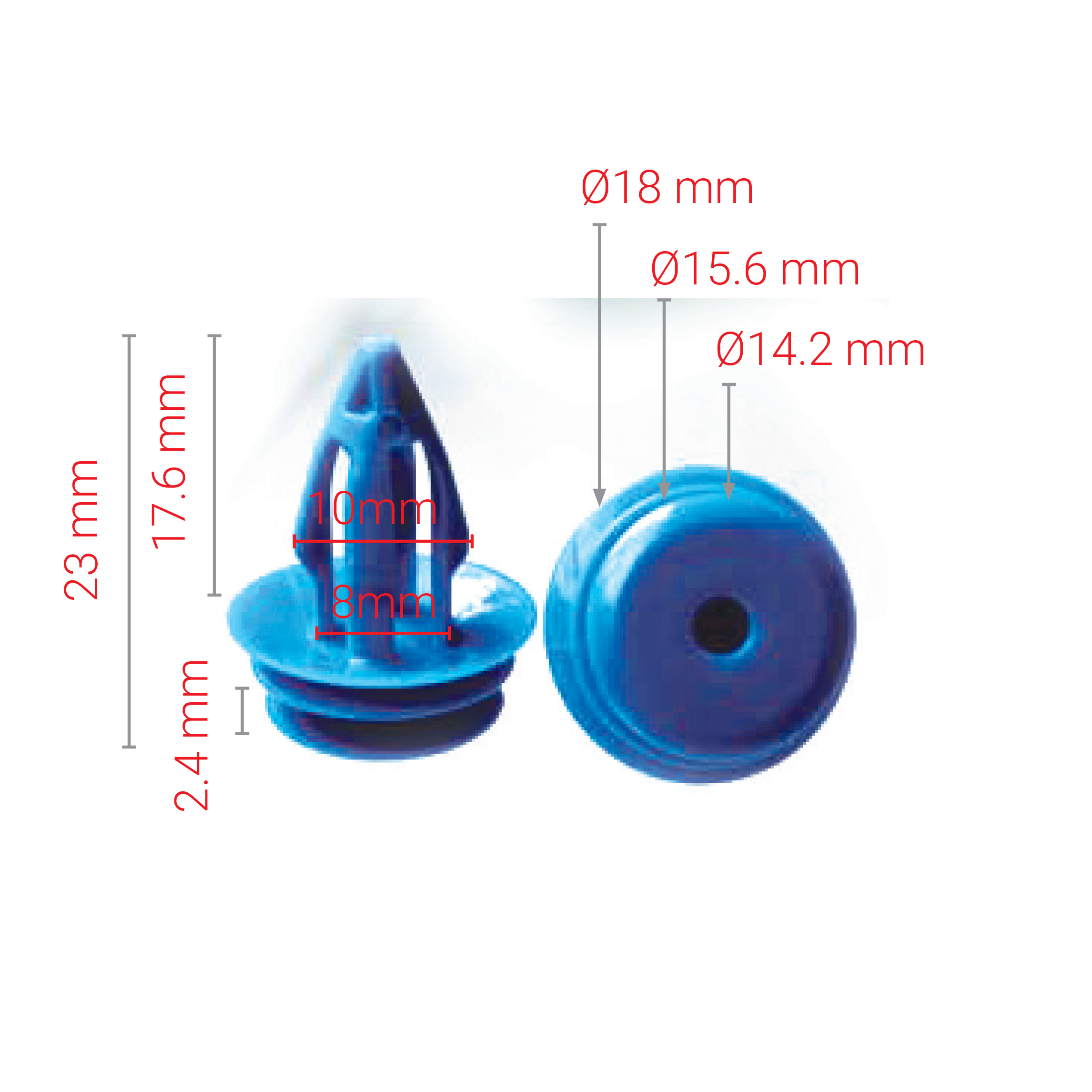 thumbnail image 2 of 10x Pillar Garnish Trunk Lining Retainer Clips – For Honda Accord Civic 91550-SH3-003 2 of 4